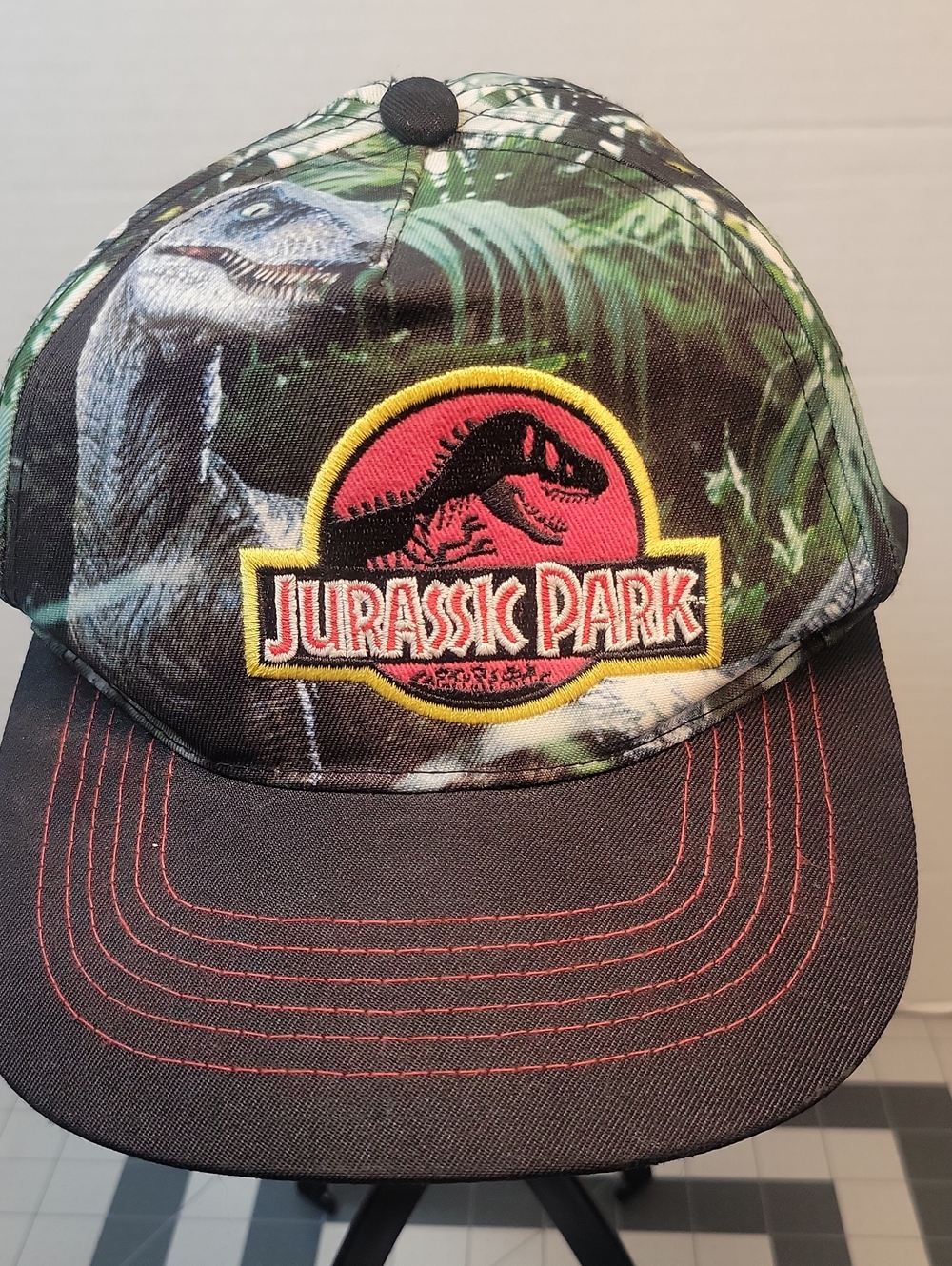 Jurassic Park Dinosaur Graphic Snapback Hat OS